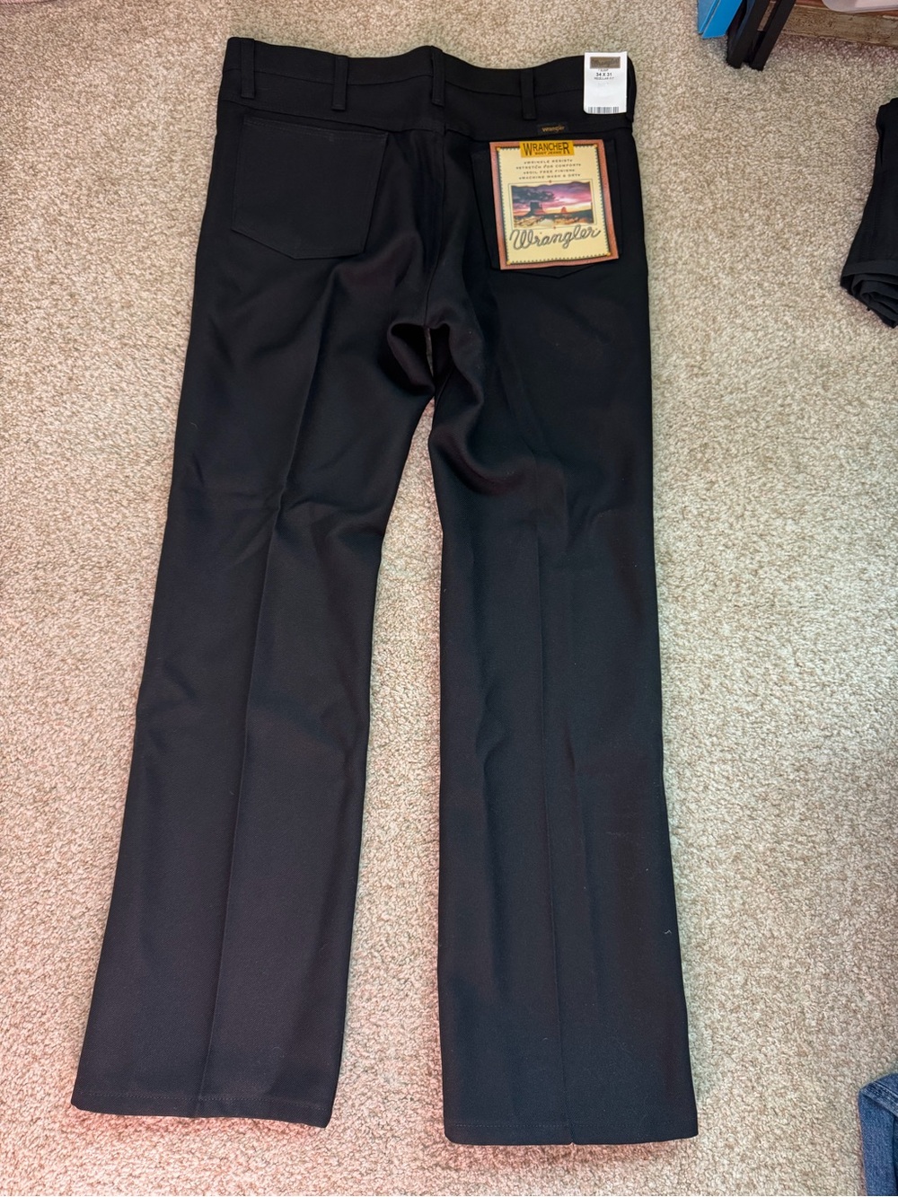 Wrangler Men's Black Straight Leg Dress Pants